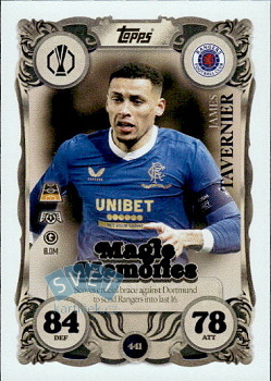 James Tavernier Rangers FC Topps Match Attax UEFA Club Competitions 2025/26 Magic Memories #441