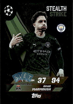 Omar Marmoush Manchester City Topps Match Attax UEFA Club Competitions 2025/26 Stealth Strike #444