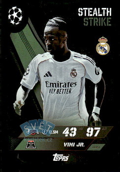 Vini Jr. Real Madrid Topps Match Attax UEFA Club Competitions 2025/26 Stealth Strike #449