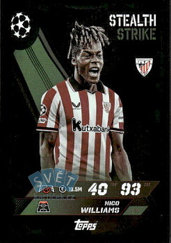 Nico Williams Athletic Bilbao Topps Match Attax UEFA Club Competitions 2025/26 Stealth Strike #451