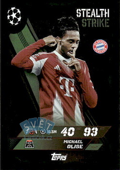Michael Olise Bayern Munchen Topps Match Attax UEFA Club Competitions 2025/26 Stealth Strike #452