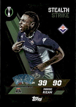 Moise Kean Fiorentina Topps Match Attax UEFA Club Competitions 2025/26 Stealth Strike #457