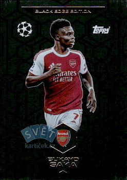 Bukayo Saka Arsenal Topps Match Attax UEFA Club Competitions 2025/26 Black Edge Edition #BE2