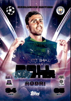 Rodri Manchester City Topps Match Attax UEFA Club Competitions 2025/26 Ball Master #BM1