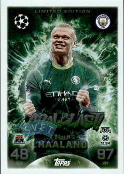 Erling Haaland Manchester City Topps Match Attax UEFA Club Competitions 2025/26 Goalblast! Limited Edition #LE1