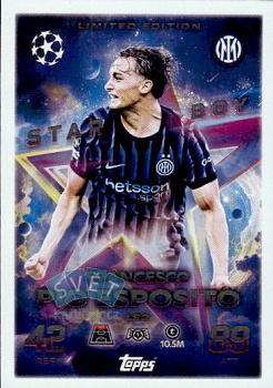 Francesco Pio Esposito Internazionale Milano Topps Match Attax UEFA Club Competitions 2025/26 Starboy Limited Edition #LE3