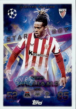 Nico Williams Athletic Bilbao Topps Match Attax UEFA Club Competitions 2025/26 Starboy Limited Edition #LE6