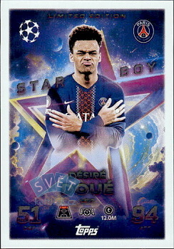 Desire Doue Paris Saint-Germain Topps Match Attax UEFA Club Competitions 2025/26 Starboy Limited Edition #LE7