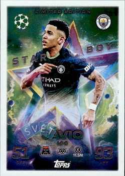 Savio Manchester City Topps Match Attax UEFA Club Competitions 2025/26 Starboy Limited Edition #LE8