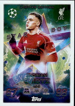 Florian Wirtz Liverpool Topps Match Attax UEFA Club Competitions 2025/26 Starboy Limited Edition #LE9