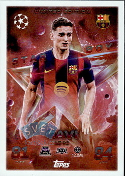 Gavi FC Barcelona Topps Match Attax UEFA Club Competitions 2025/26 Starboy Limited Edition #LE14