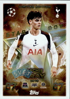 Archie Gray Tottenham Hotspur Topps Match Attax UEFA Club Competitions 2025/26 Starboy Limited Edition #LE18
