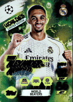 Trent Alexander-Arnold Real Madrid Topps Match Attax UEFA Club Competitions 2025/26 Worldies Limited Edition - World Beaters #WLE2