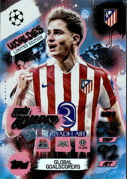 Julian Alvarez Atletico Madrid Topps Match Attax UEFA Club Competitions 2025/26 Worldies Limited Edition - Global Goalscorers #WLE5