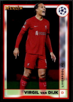 Virgil van Dijk Liverpool Topps Merlin Chrome UEFA Club Competitions 2022/23 #89
