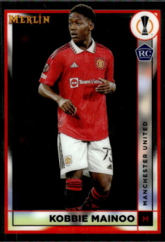 Kobbie Mainoo Manchester United Topps Merlin Chrome UEFA Club Competitions 2022/23 #97
