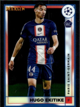 Hugo Ekitike Paris Saint-Germain Topps Merlin Chrome UEFA Club Competitions 2022/23 #100