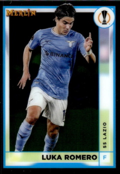 Luka Romero Lazio Roma Topps Merlin Chrome UEFA Club Competitions 2022/23 #130