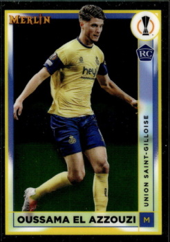 Oussama El Azzouzi Union Saint-Gilloise Topps Merlin Chrome UEFA Club Competitions 2022/23 #140
