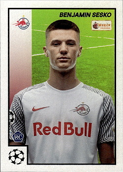 Benjamin Sesko Red Bull Salzburg Topps Merlin Heritage 97 UEFA Champions League 2021/22 #86