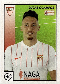 Lucas Ocampos Sevilla FC Topps Merlin Heritage 97 UEFA Champions League 2021/22 #94
