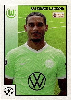 Maxence Lacroix VfL Wolfsburg Topps Merlin Heritage 97 UEFA Champions League 2021/22 #95