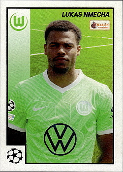 Lukas Nmecha VfL Wolfsburg Topps Merlin Heritage 97 UEFA Champions League 2021/22 #96
