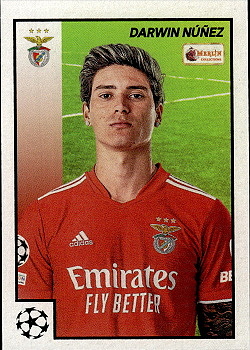 Darwin Nunez Benfica Topps Merlin Heritage 97 UEFA Champions League 2021/22 #97
