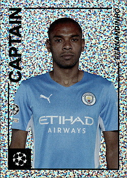 Fernandinho Manchester City Topps Merlin Heritage 97 UEFA Champions League 2021/22 #105