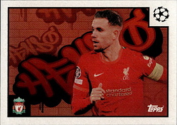 Jordan Henderson Liverpool Topps Merlin Heritage 97 UEFA Champions League 2021/22 #121