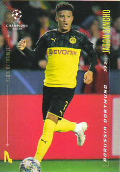 Jadon Sancho Borussia Dortmund Topps Lionel Messi Champions League 2020 Youth on the Rise #10