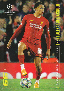 Trent Alexander-Arnold Liverpool Topps Lionel Messi Champions League 2020 Youth on the Rise #11