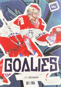 Jan Bednar Reprezentace Moje Karticky Narodni Tym 2021/22 MK Goalies Blue /35 #8