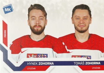 Hynek Zohorna a Tomas Zohorna Reprezentace Moje Karticky Narodni Tym 2021/22 MK Base ZOH #99