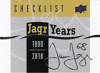 Jaromir Jagr Upper Deck 2018/19 Series 1 Jagr Years #CHEC