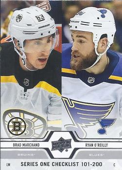 Brad Marchand / Ryan O'Reilly Boston Bruins / St. Louis Blues Upper Deck 2019/20 Series 1 Checklist #200