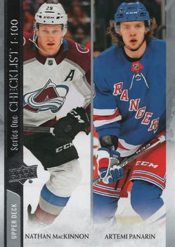 Nathan MacKinnon / Artemi Panarin Colorado Avalanche / New York Rangers Upper Deck 2020/21 Series 1 Checklist #199