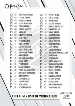 Checklist Upper Deck O-Pee-Chee 2023/24 Checklist #200