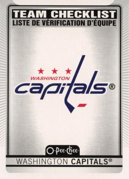Team Logo Washington Capitals O-Pee-Chee 2021/22 Team Checklists #580
