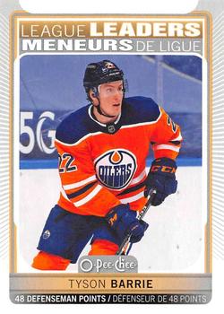 Tyson Barrie Edmonton Oilers O-Pee-Chee 2021/22 League Leaders #586
