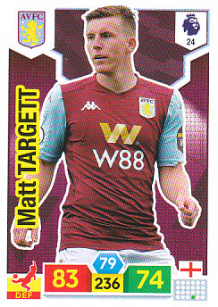 Matt Targett Aston Villa 2019/20 Panini Adrenalyn XL #24