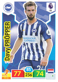 Davy Propper Brighton & Hove Albion 2019/20 Panini Adrenalyn XL #65