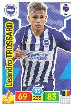 Leandro Trossard Brighton & Hove Albion 2019/20 Panini Adrenalyn XL #67