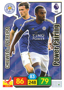 Ben Chilwell / Ricardo Pereira Leicester City 2019/20 Panini Adrenalyn XL Power Pairing #162