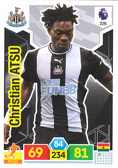 Christian Atsu Newcastle United 2019/20 Panini Adrenalyn XL #226