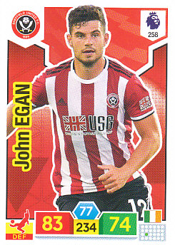 John Egan Sheffield United 2019/20 Panini Adrenalyn XL #258