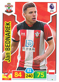 Jan Bednarek Southampton 2019/20 Panini Adrenalyn XL #274