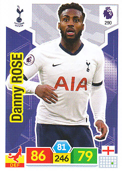 Danny Rose Tottenham Hotspur 2019/20 Panini Adrenalyn XL #290