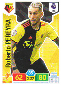 Roberto Pereyra Watford 2019/20 Panini Adrenalyn XL #318