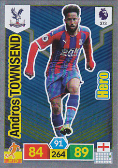 Andros Townsend Crystal Palace 2019/20 Panini Adrenalyn XL Hero #373